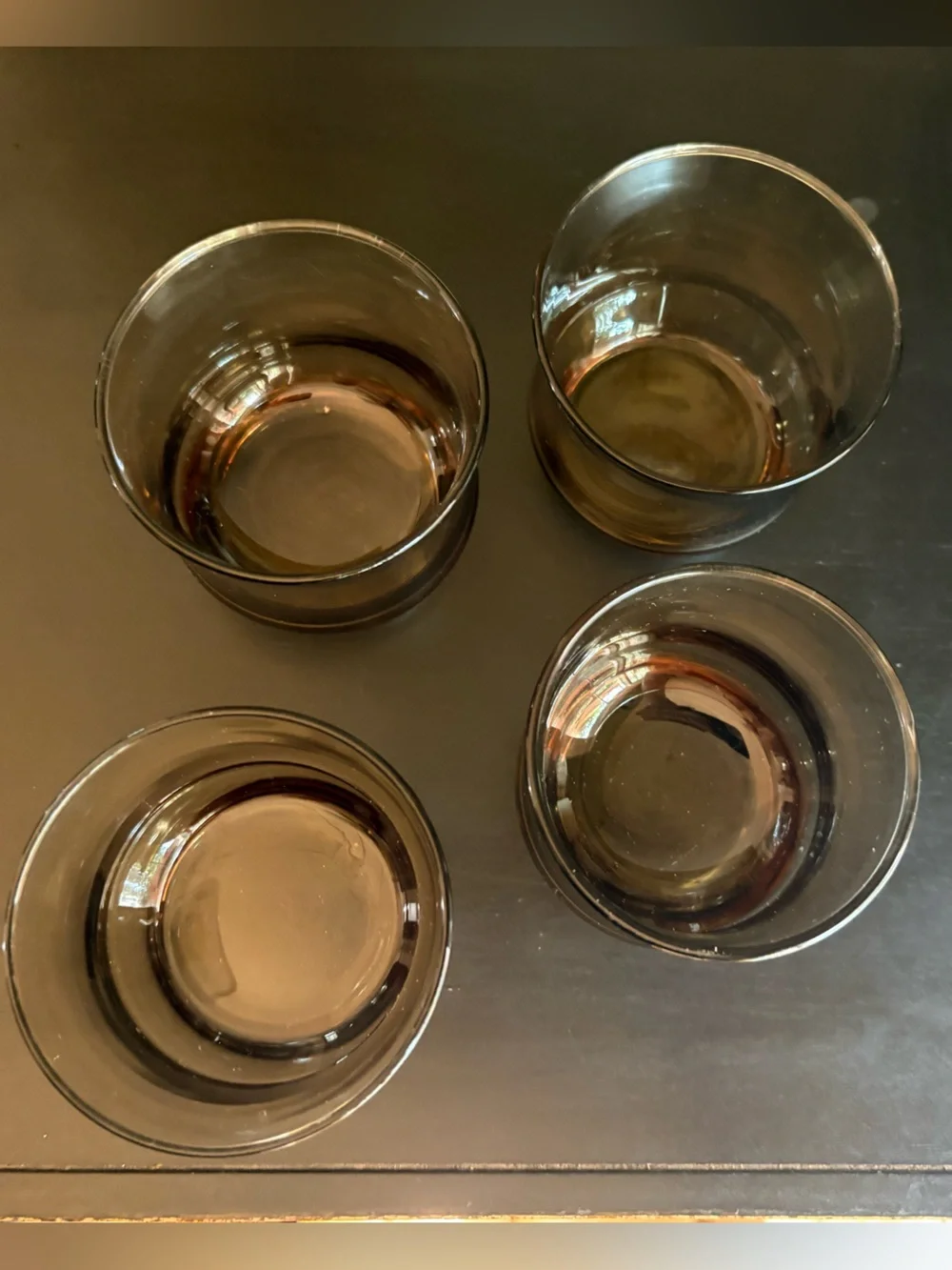 VTG Libbey Tawny “Apollo” 8 Oz. Juice/ Low Water Glasses Set of 4 MCM Barware